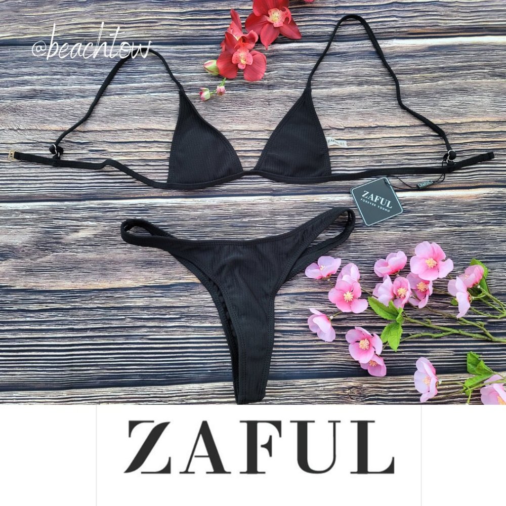 Zaful Ribbed Bikini